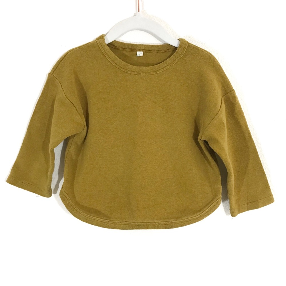 Piccola Baby Plain Tee Thick Long Sleeve Green
